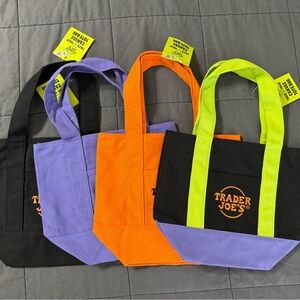 Trader Joe's set of 4 mini totes Halloween inspired